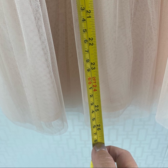 UK Next brand Tulle and Sequin Fancy Girl’s Dress in Light Peach colour, size 7 - Picture 8 of 9